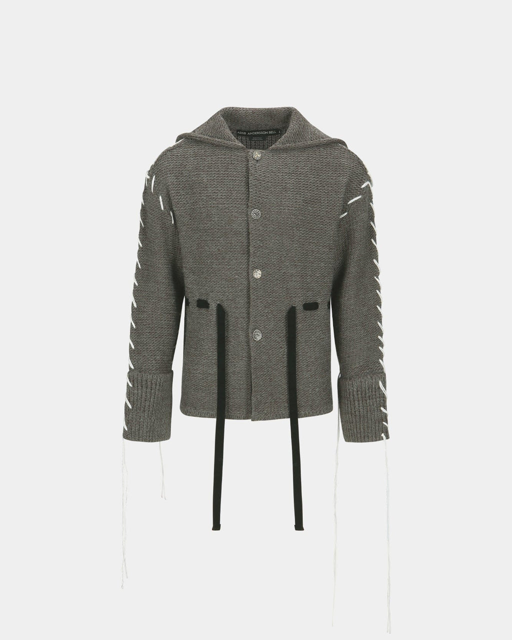 CHARLIE BIG COLLAR CHUNKY CARDIGAN atb1168m(GREY) – Andersson Bell