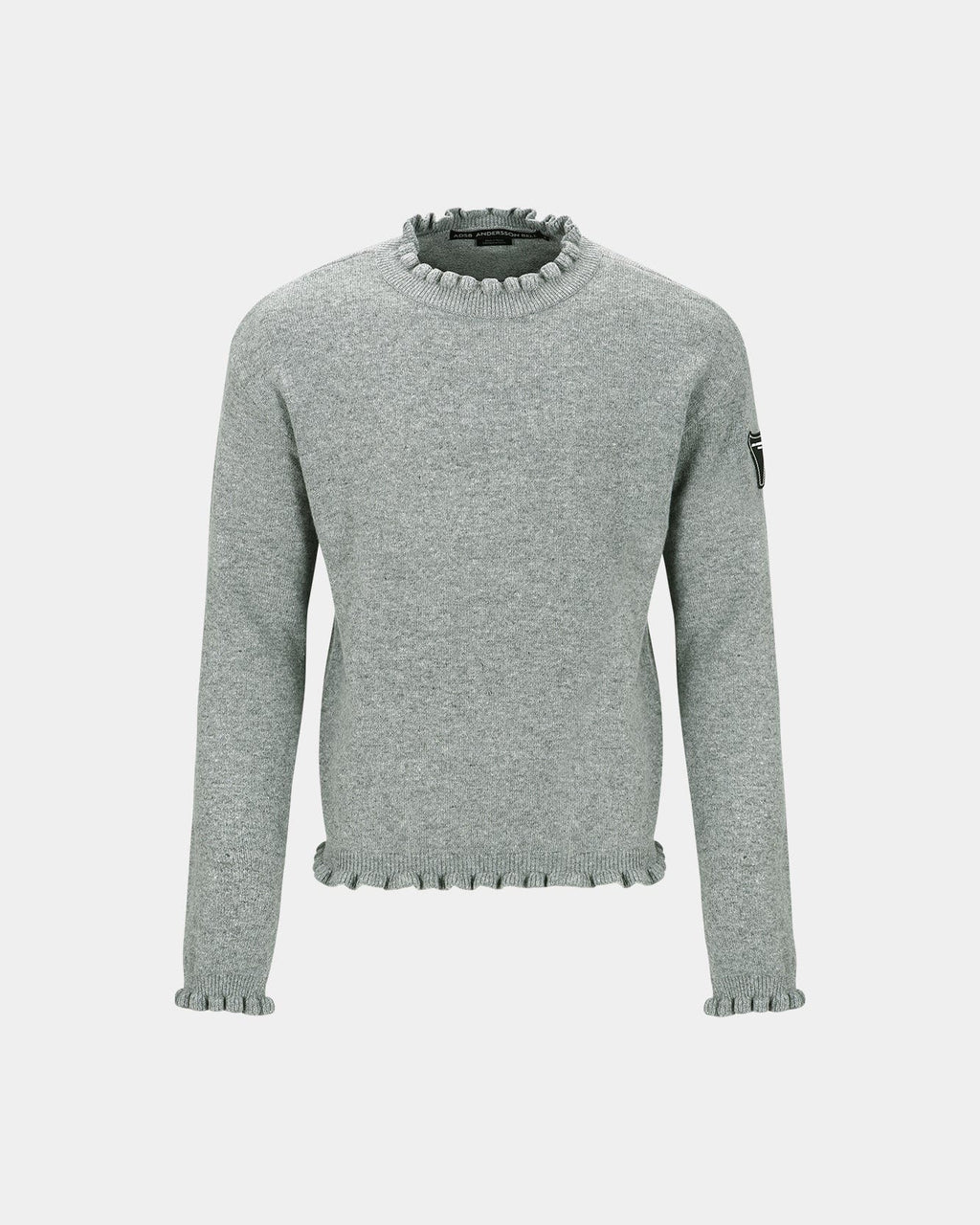 FLOWER RIB CREW-NECK SWEATER atb1173m(GREY) – Andersson Bell