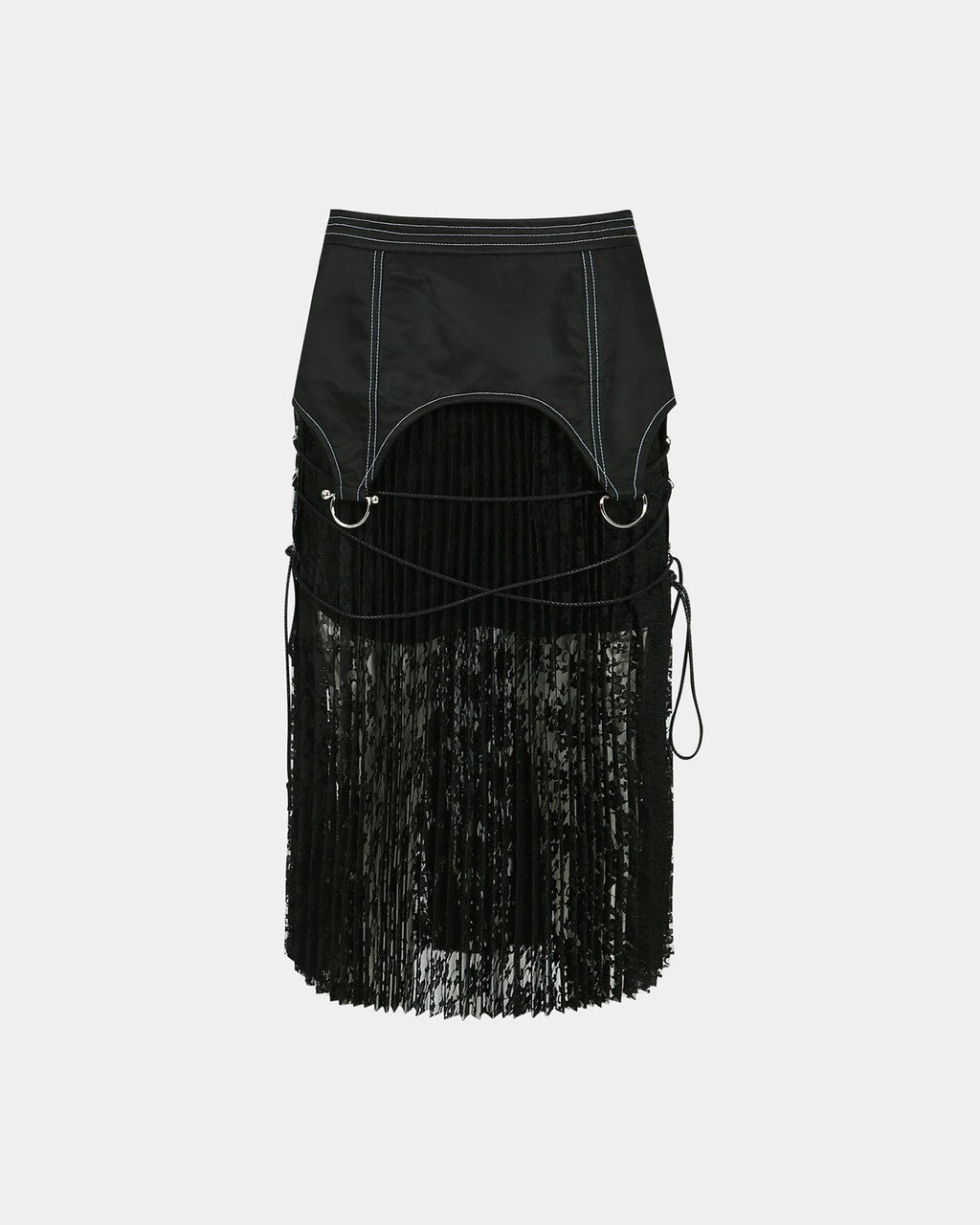 pellicule sweat lace pleats skirt ブラック sweat lace pleats skirt｜PELLICULE | ぺリキュール