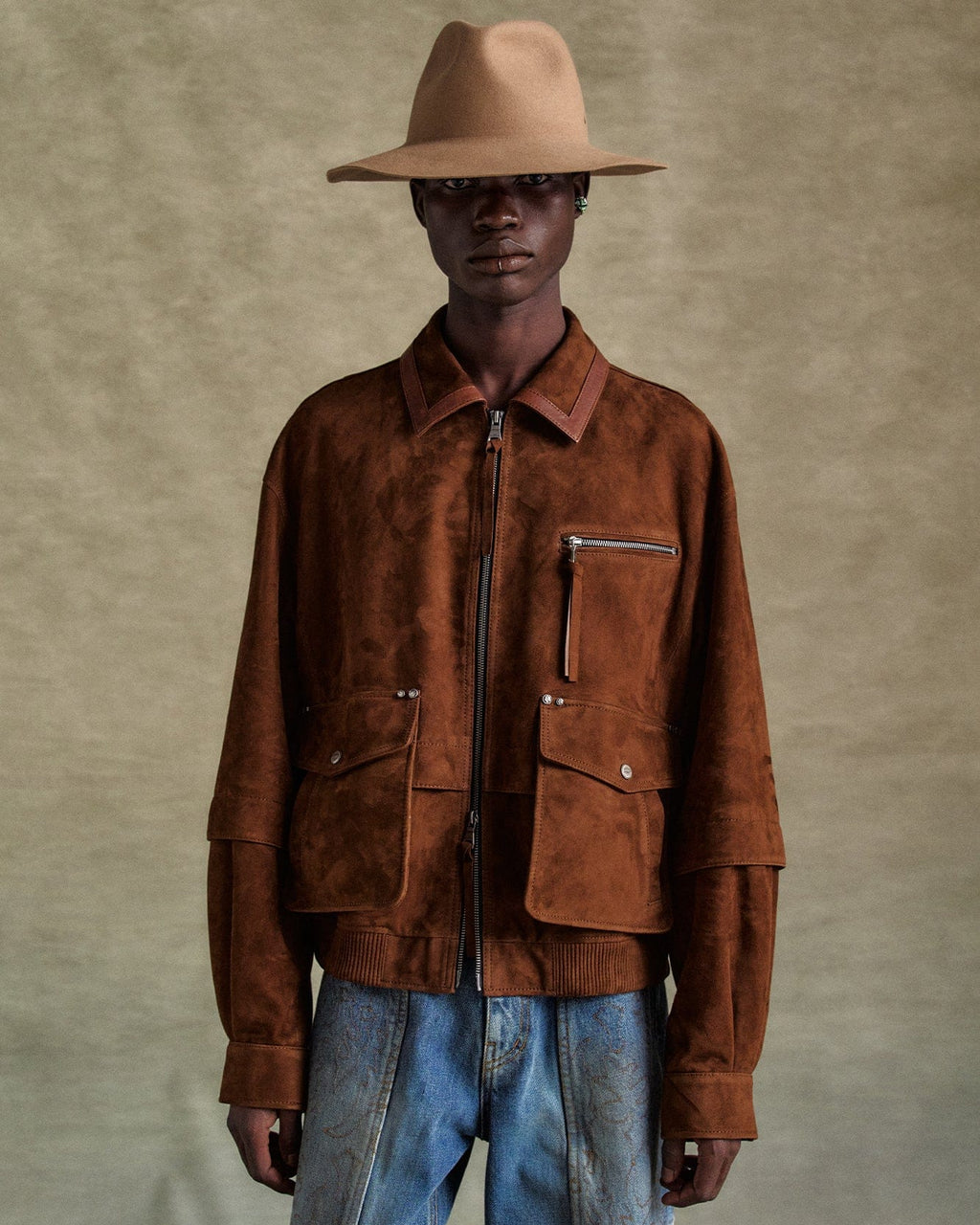 [ANDERSSON BELL]★25SS★ MIKOOS SUEDE BOMBER JACKET MIKOOS SUEDE BOMBER JACKET awa673m(BROWN) – Andersson Bell