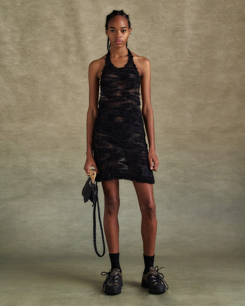 ワンピース [ANDERSSON BELL] CLOUD HALTER KNIT DRESS : 2color CLOUD HALTER KNIT DRESS atb1262w(BLACK) – Andersson Bell
