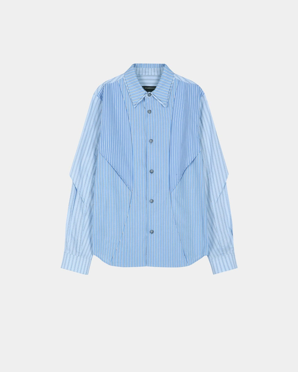 DOUBLE LAYERED STRIPE SHIRT atb1585m(BLUE) – Andersson Bell