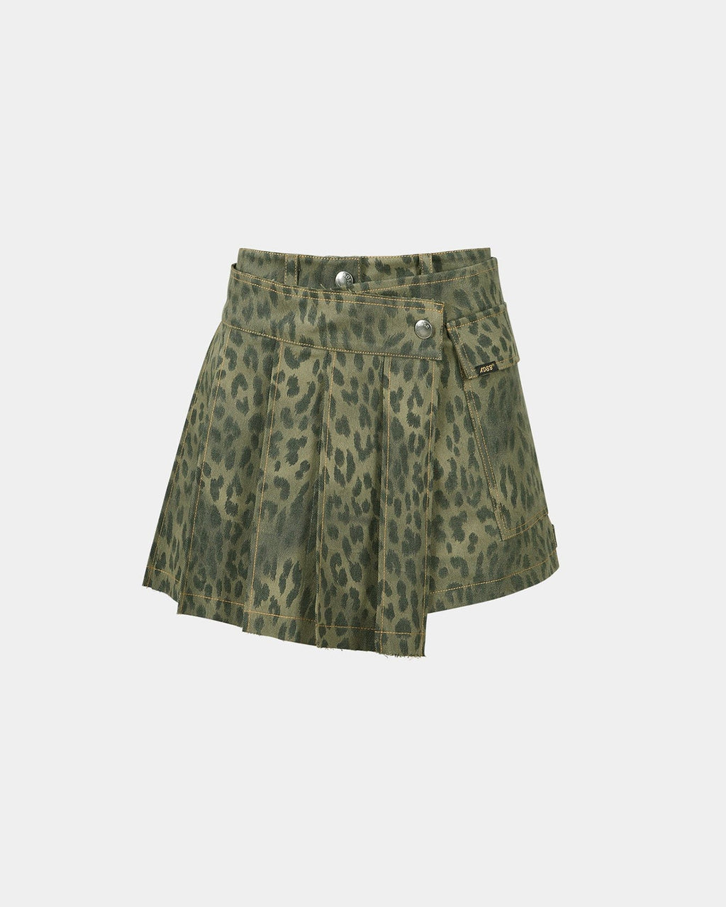 ★ANDERSSON BELL★ Leopard wrap skirt pants apa830w(KHAKI) anderssonbell | LEOPARD WRAP SKIRT PANTS - 독특한 플리츠 스타일