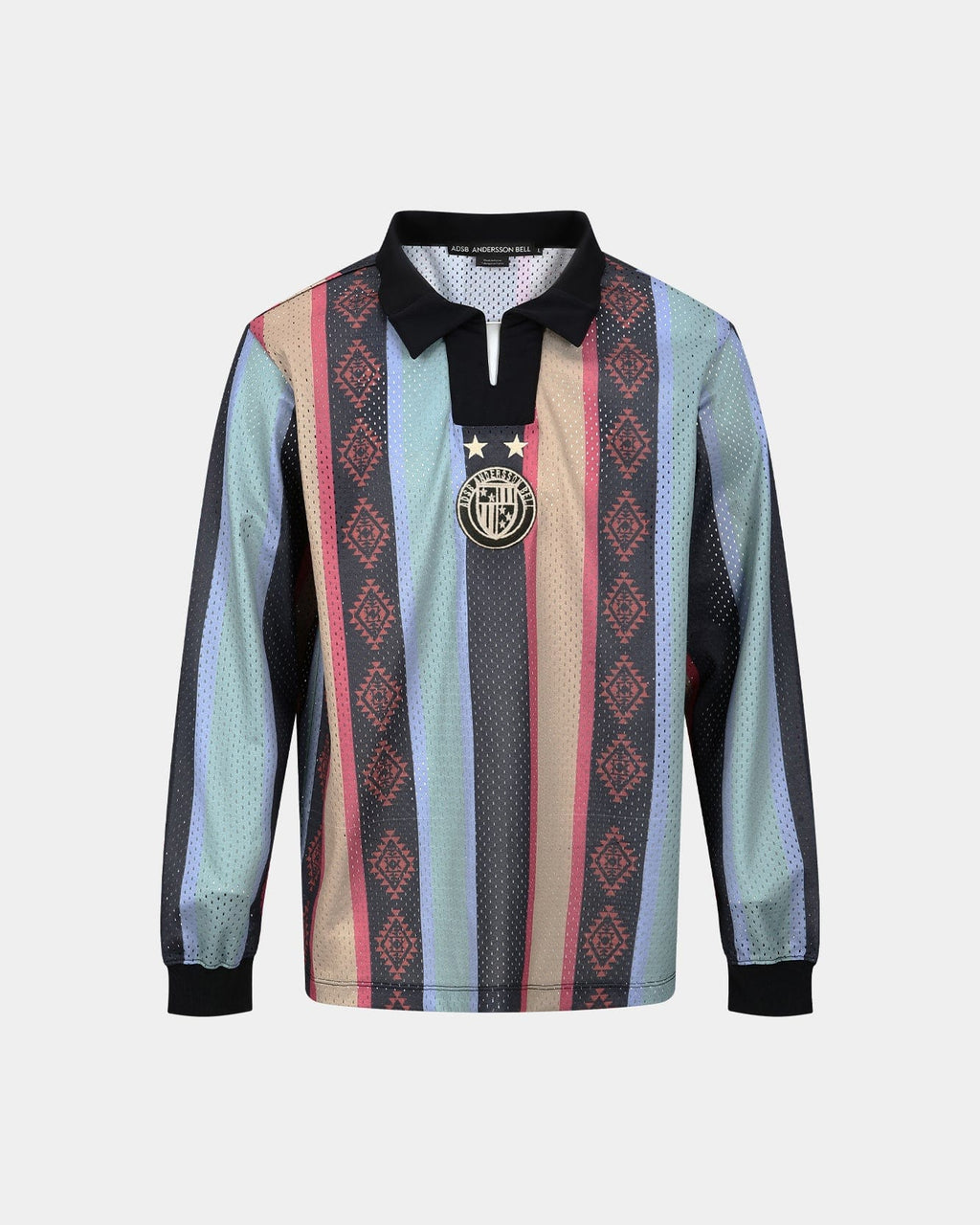 ◆ANDERSSON BELL◆ Navajo Stripe LS T-Shirt atb1297m(GREEN/Y NAVAJO STRIPE L/S T-SHIRTS atb1297m(GREEN/YELLOW/BLACK
