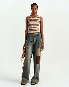 RESTOCK] HAIR BRAID STRIPE TANK TOP atb1263w(BEIGE) – Andersson Bell