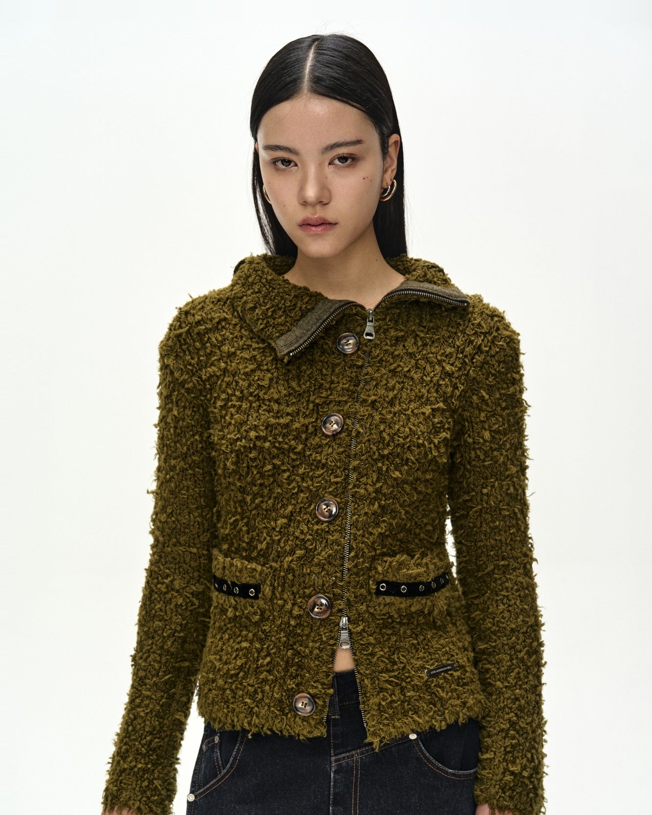 最終値下げanderssonbell ニット　カーディガン 22aw Andersson Bell UNI NEW F/CLR CARDIGAN(L ECRU): トップス｜URBAN