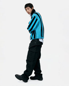기타 ADSB HALF ZIP-UP EMBLEM SWEATER atb1370m(BLUE)