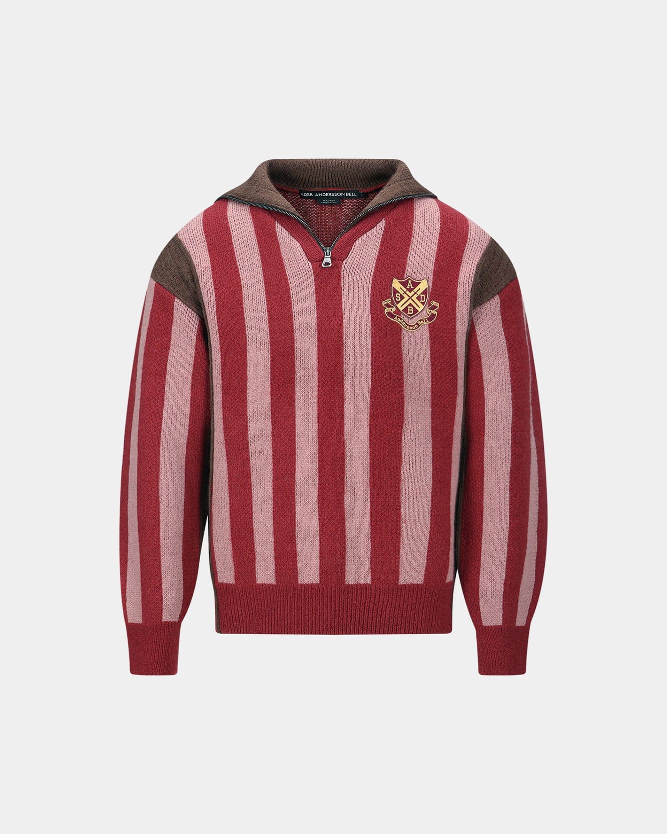기타 ADSB HALF ZIP-UP EMBLEM SWEATER atb1370m(RED)