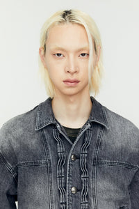 Andersson Bell 캐리오버 재촬영_WAVE DENIM BOMBER JACKET awa570m(WASHED BLACK)