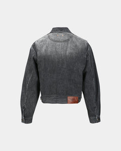 Andersson Bell 캐리오버 재촬영_WAVE DENIM BOMBER JACKET awa570m(WASHED BLACK)