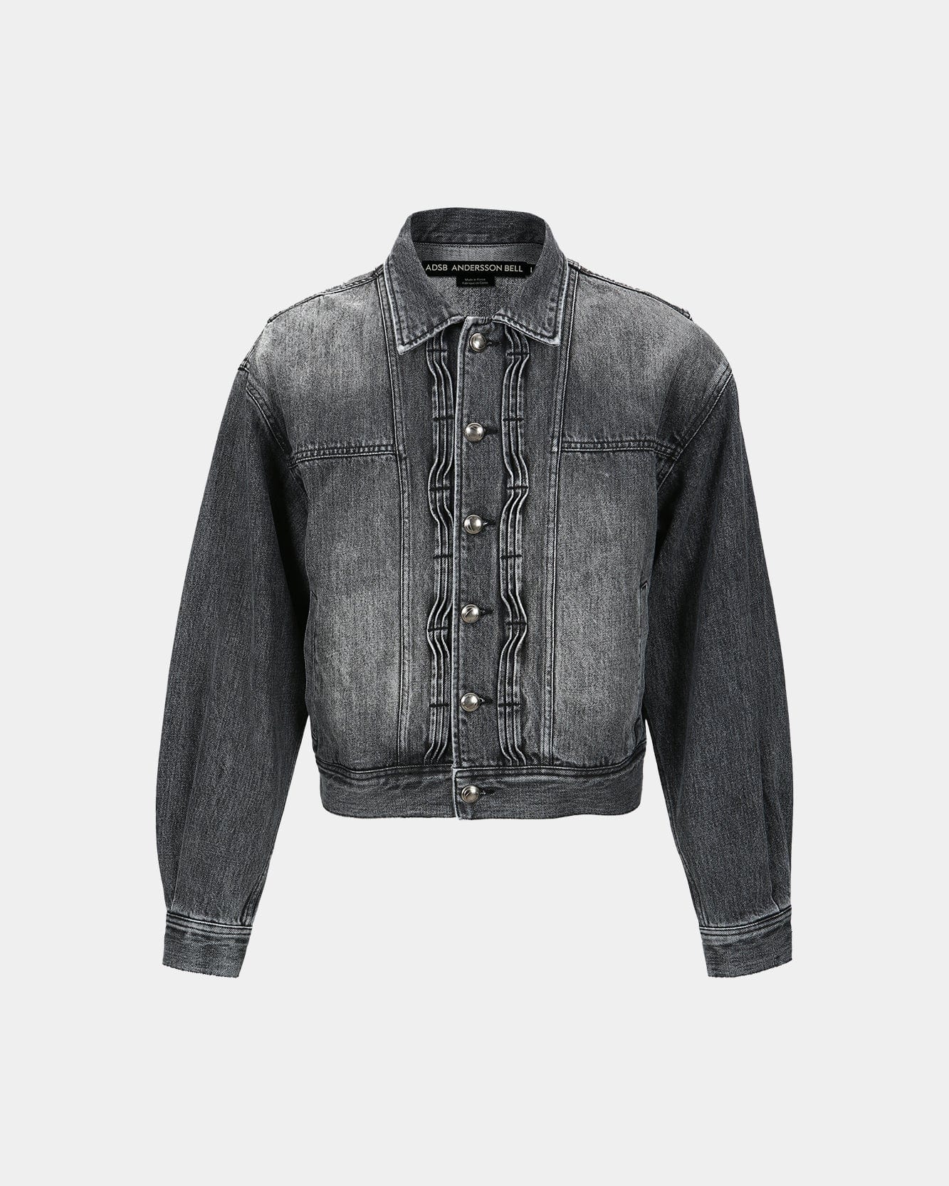 Andersson Bell 캐리오버 재촬영_WAVE DENIM BOMBER JACKET awa570m(WASHED BLACK)
