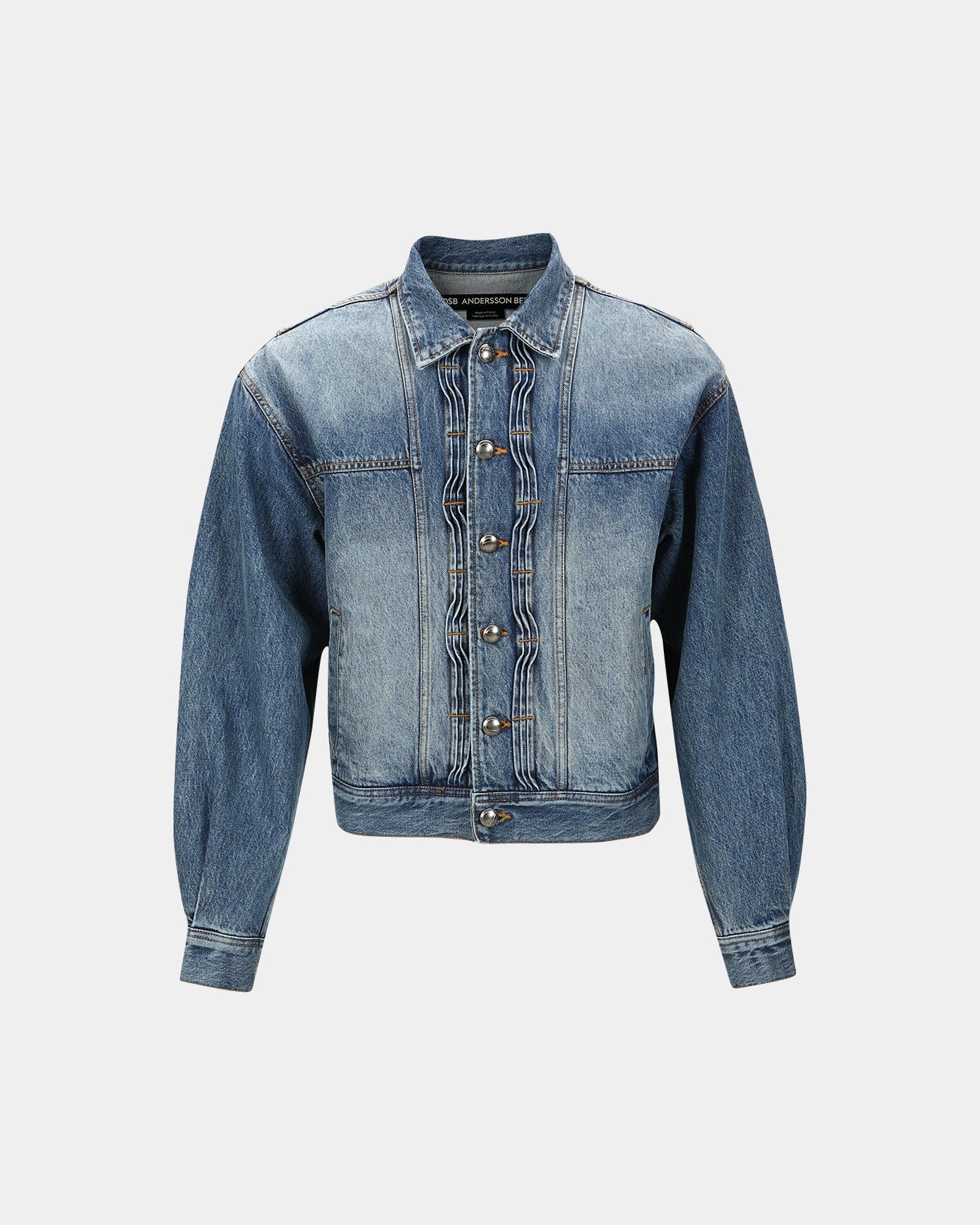 Andersson Bell 캐리오버 재촬영_WAVE DENIM BOMBER JACKET awa570m(WASHED BLUE)