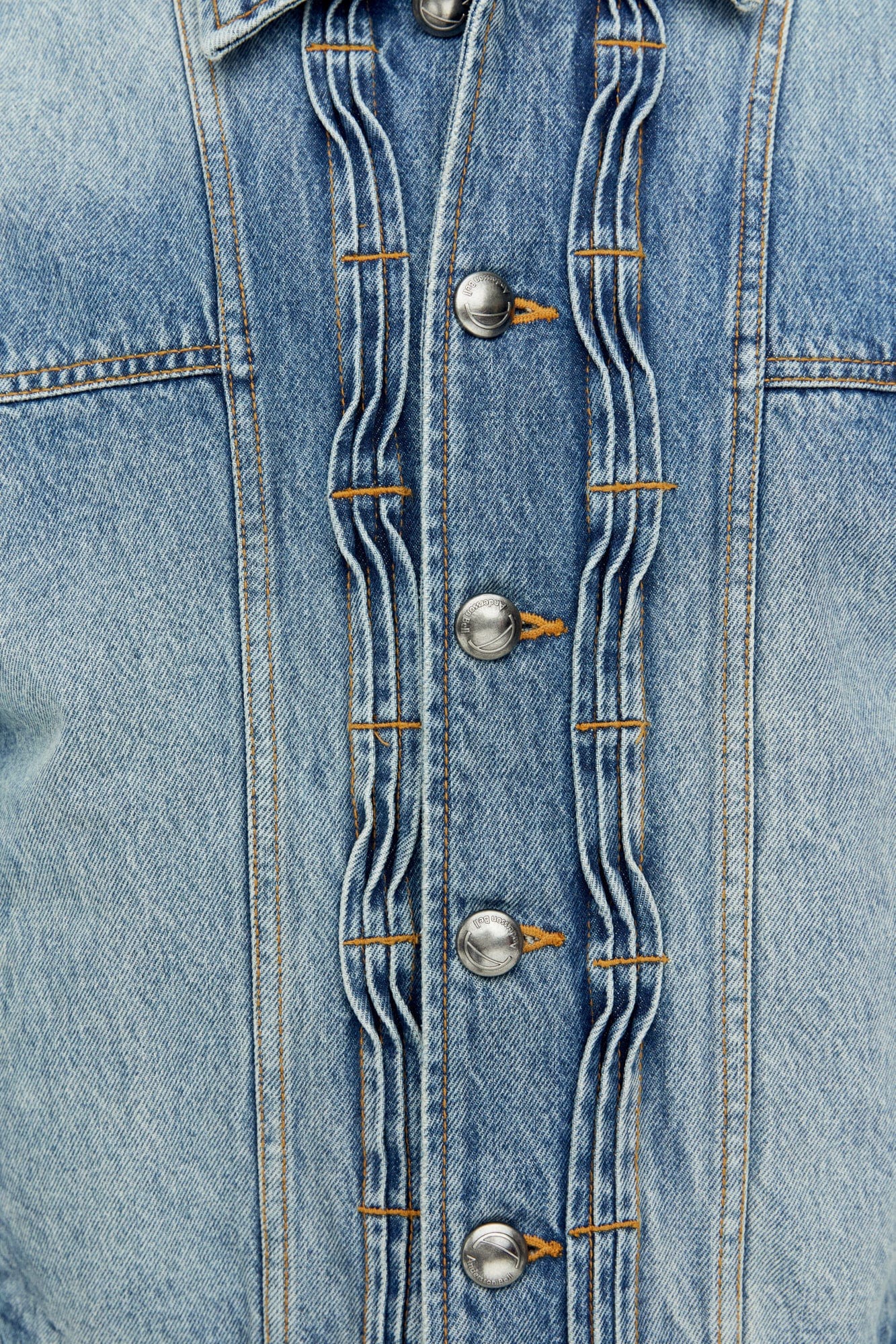 Andersson Bell 캐리오버 재촬영_WAVE DENIM BOMBER JACKET awa570m(WASHED BLUE)