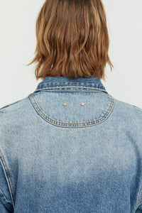 Andersson Bell 캐리오버 재촬영_WAVE DENIM BOMBER JACKET awa570m(WASHED BLUE)