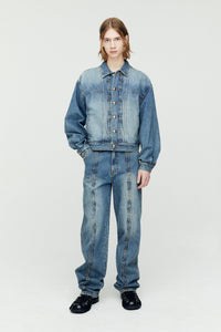 Andersson Bell 캐리오버 재촬영_WAVE DENIM BOMBER JACKET awa570m(WASHED BLUE)