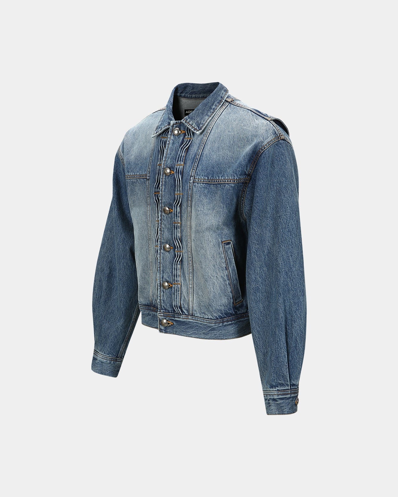 Andersson Bell 캐리오버 재촬영_WAVE DENIM BOMBER JACKET awa570m(WASHED BLUE)