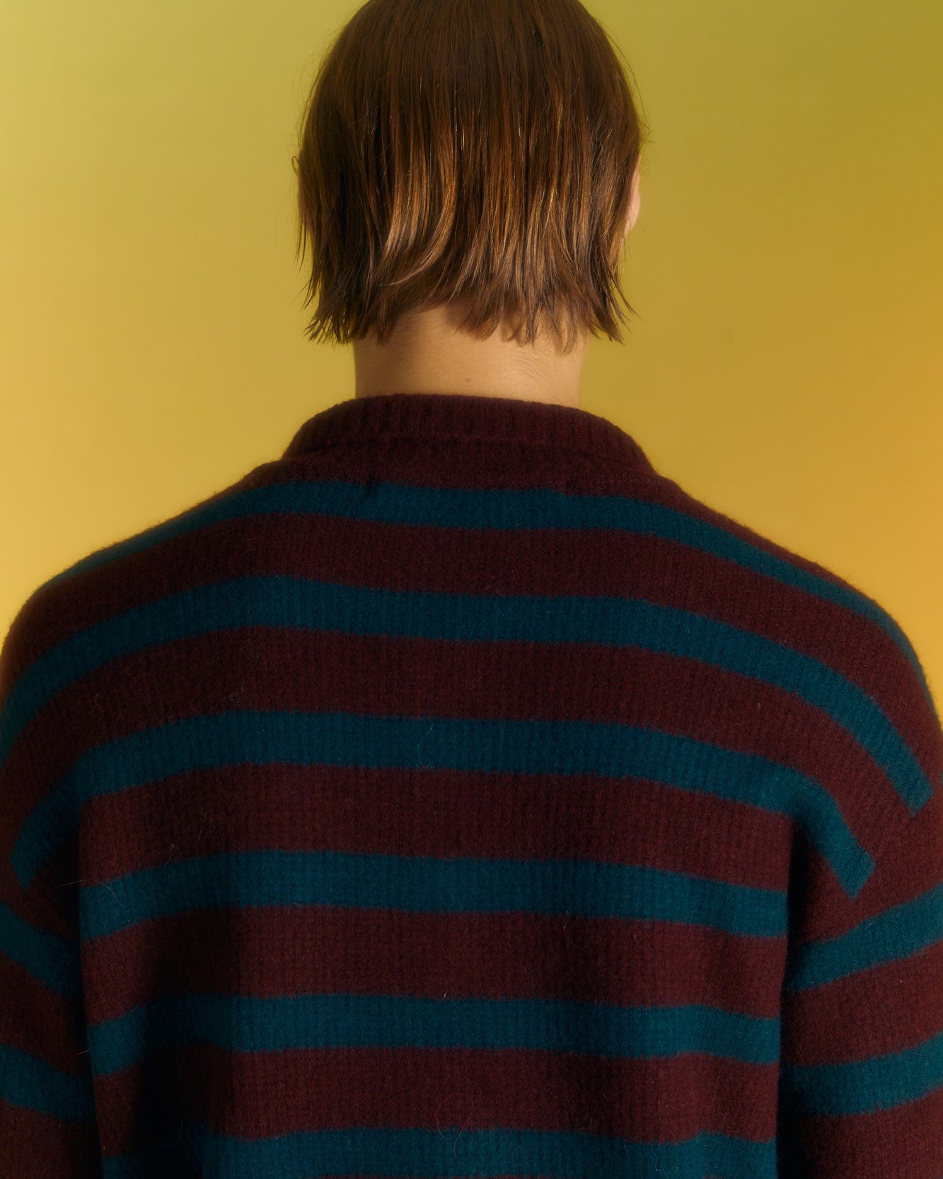 Andersson Bell ADSB STRIPE POLO SWEATER atb1018m(WINE/GREEN)
