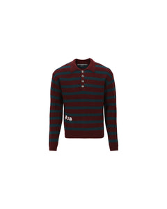 Andersson Bell ADSB STRIPE POLO SWEATER atb1018m(WINE/GREEN)