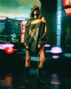 Andersson Bell ADSB X OTTOLINGER DECONSTRUCTED HOODIE atb1213w(NAVY)