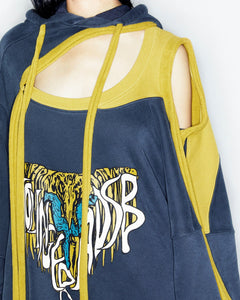 Andersson Bell ADSB X OTTOLINGER DECONSTRUCTED HOODIE atb1213w(NAVY)