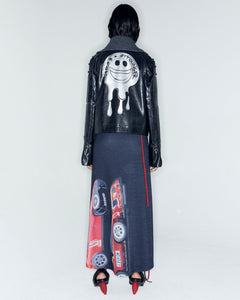 Andersson Bell ADSB X OTTOLINGER DENIM FAUX LEATHER JACKET awa668w(BLACK)