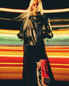 Andersson Bell ADSB X OTTOLINGER DENIM FAUX LEATHER JACKET awa668w(BLACK)