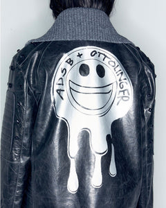 Andersson Bell ADSB X OTTOLINGER DENIM FAUX LEATHER JACKET awa668w(BLACK)