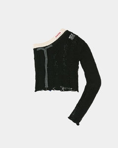 Andersson Bell ADSB X OTTOLINGER ONE SHOULDER KNIT atb1215w(BLACK)