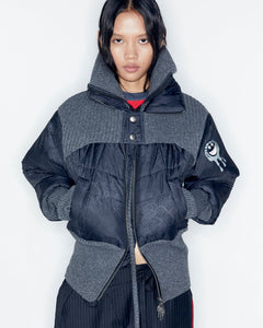 Andersson Bell ADSB X OTTOLINGER RIB POINT PUFFER JACKET awa669w(CHARCOAL)