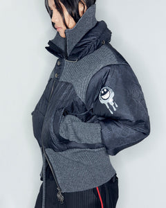 Andersson Bell ADSB X OTTOLINGER RIB POINT PUFFER JACKET awa669w(CHARCOAL)