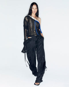 Andersson Bell ADSB X OTTOLINGER STRIPE WOOL PANTS apa775w(BLACK)