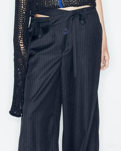 Andersson Bell ADSB X OTTOLINGER STRIPE WOOL PANTS apa775w(BLACK)