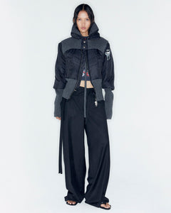 Andersson Bell ADSB X OTTOLINGER STRIPE WOOL PANTS apa775w(BLACK)