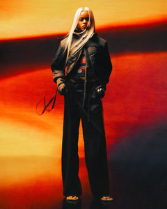 Andersson Bell ADSB X OTTOLINGER STRIPE WOOL PANTS apa775w(BLACK)