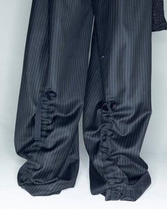 Andersson Bell ADSB X OTTOLINGER STRIPE WOOL PANTS apa775w(BLACK)