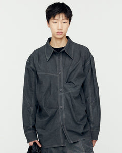 Andersson Bell ALICE DYED COTTON SHIRTS atb1137m(CHARCOAL)