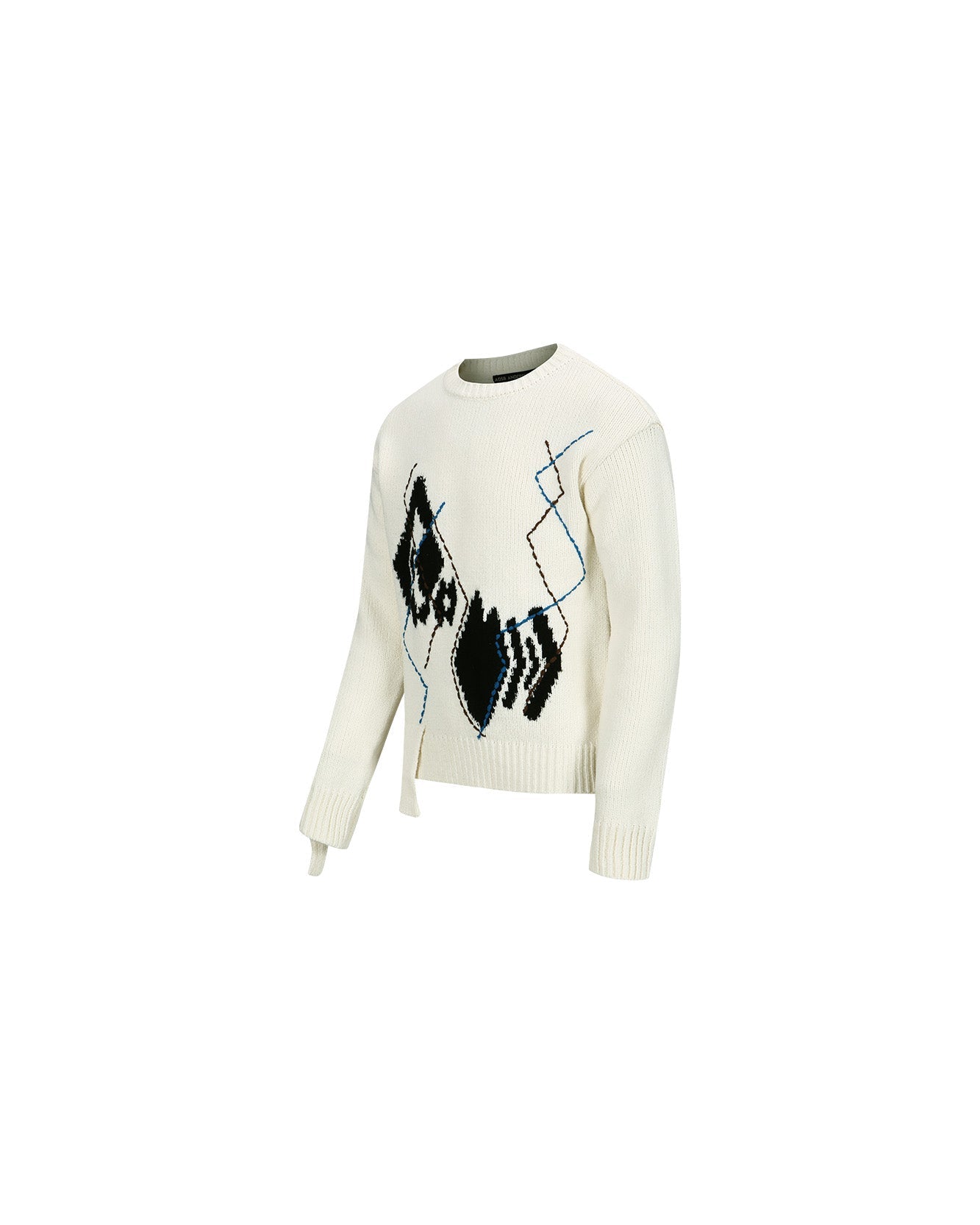 Andersson Bell ARGYLE CREW-NECK SWEATER atb1025m(ECRU)