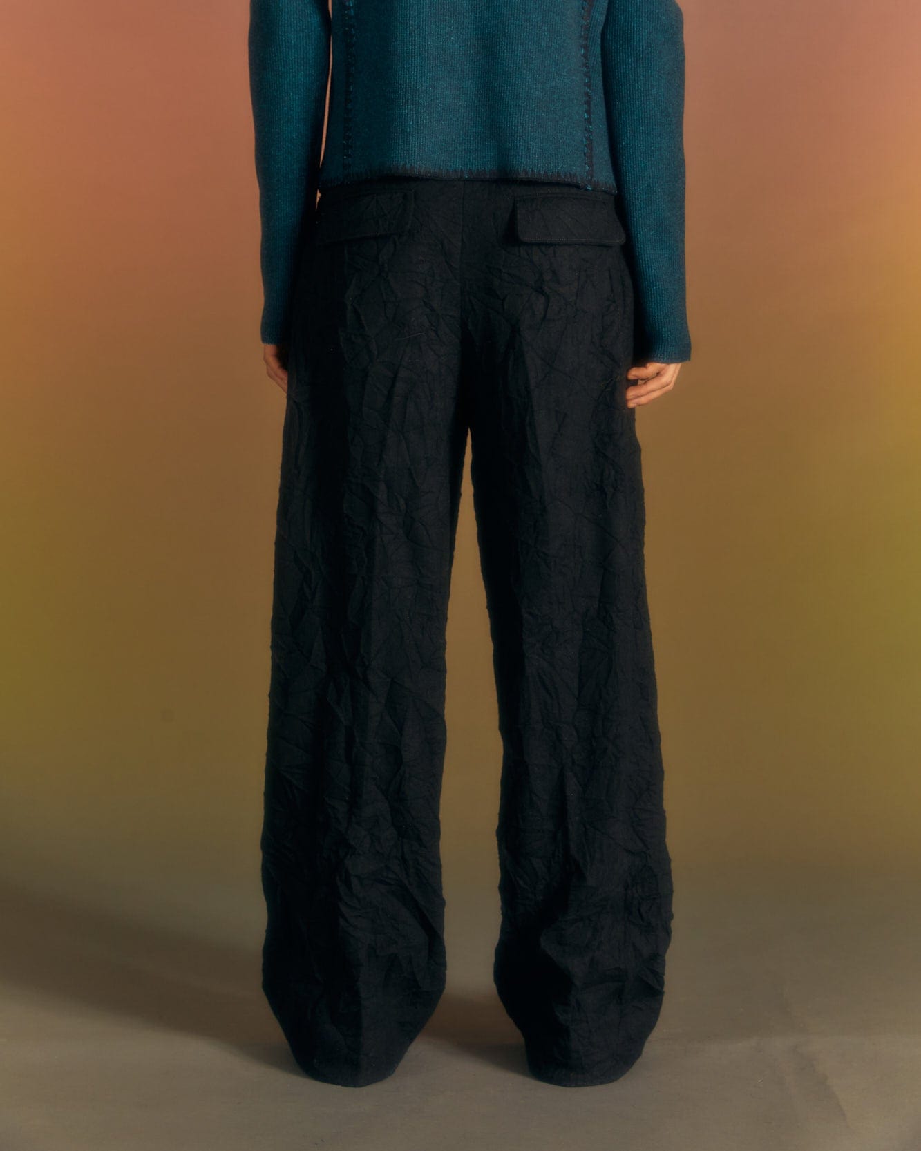 Andersson Bell BELFORT WOOL WIDE-LEG TROUSERS apa680m(BLACK)