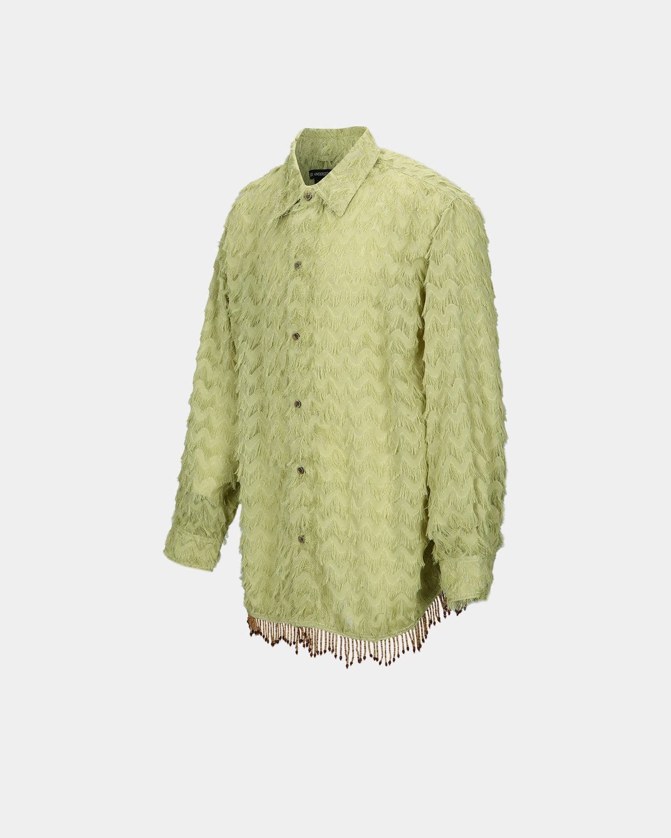 Andersson Bell BIRD SHAGGY LONG SHIRTS atb1053m(OLIVE)