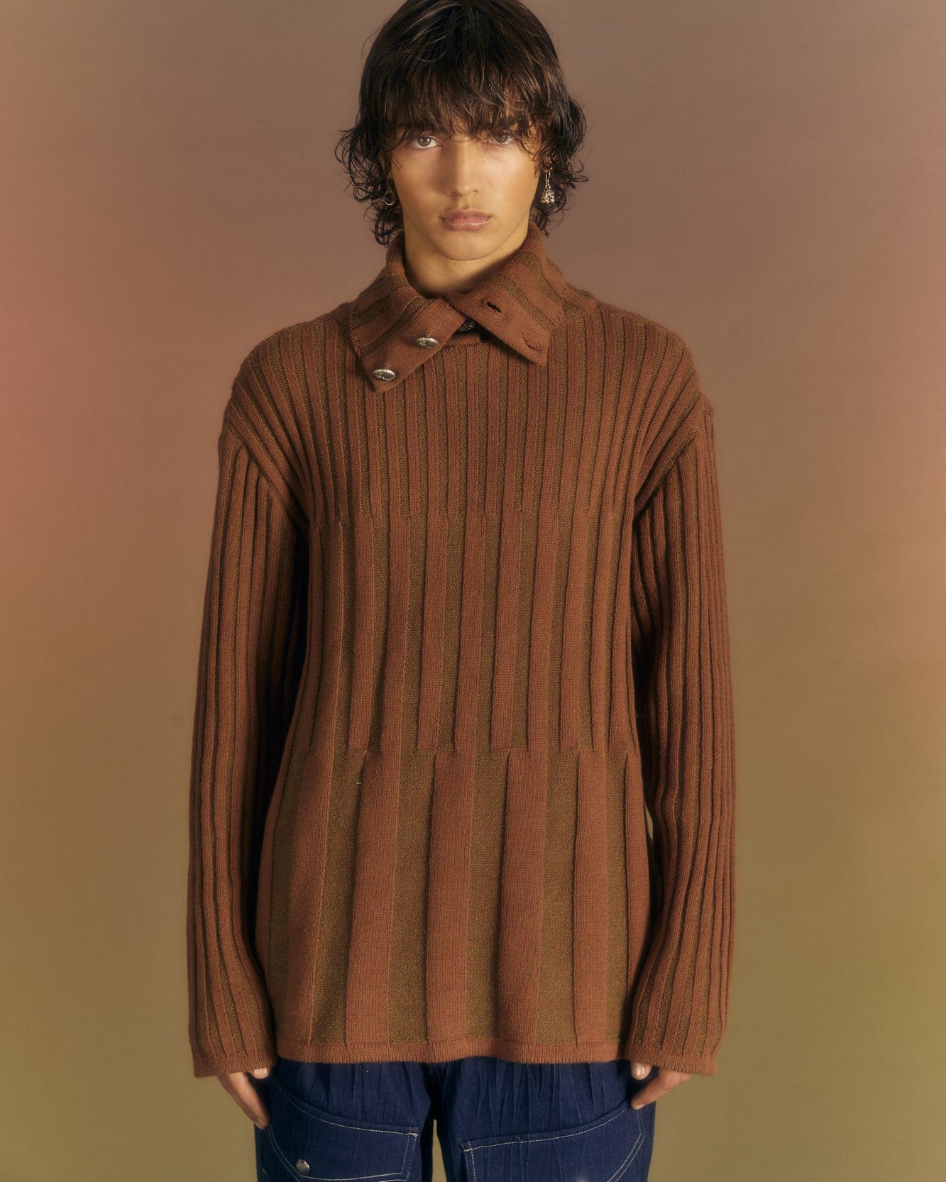 Andersson Bell BODEN TURTLE-NECK SWEATER atb1019m(BROWN)