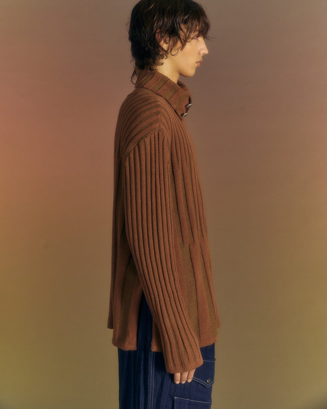 Andersson Bell BODEN TURTLE-NECK SWEATER atb1019m(BROWN)