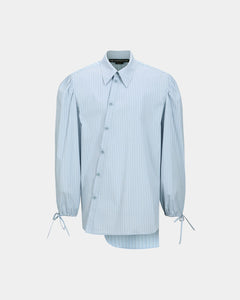 Andersson Bell BOUQUET STRIPE ASYMMETRIC SHIRTS atb1140m(BLUE STRIPE)