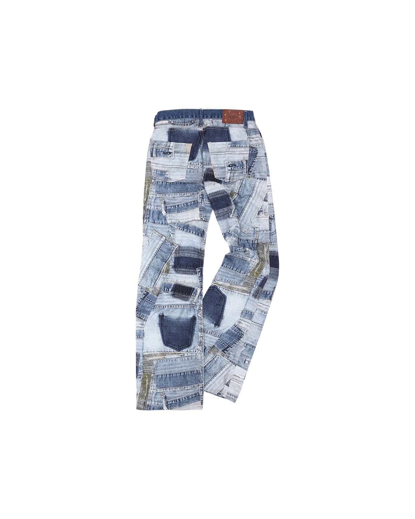 Andersson Bell BRNO PATCHWORK PRINTED WIDE JEANS apa683m(BLUE)