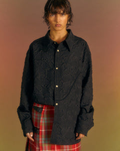 Andersson Bell BUBBLE FLOWER SHIRTS atb1024m(BLACK)