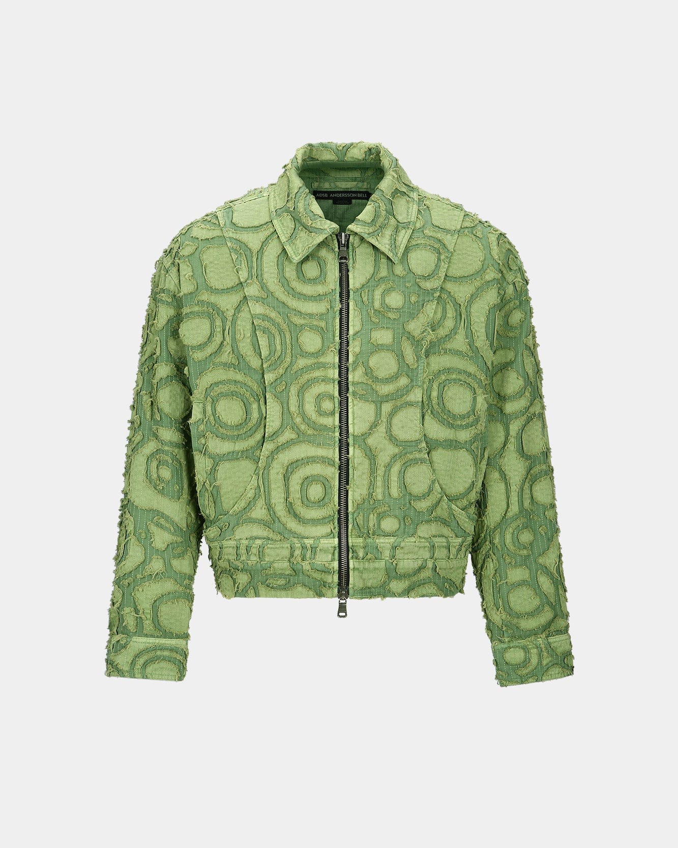 Andersson Bell BURN-OUT DYED ZIP-UP JACKET awa589m(GREEN)