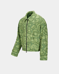 Andersson Bell BURN-OUT DYED ZIP-UP JACKET awa589m(GREEN)