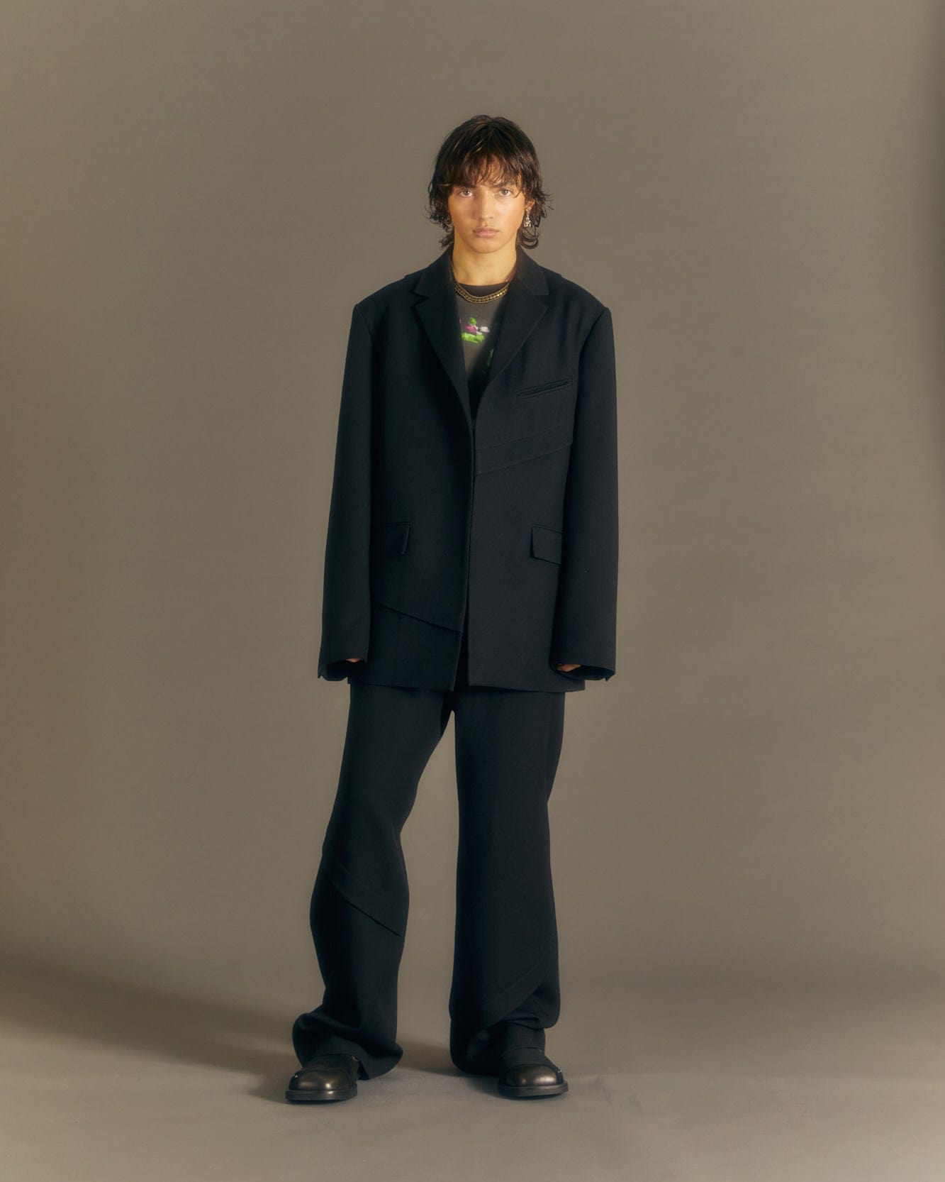 Andersson Bell CAMTTON TWILL WOOL JACKET awa573m(BLACK)