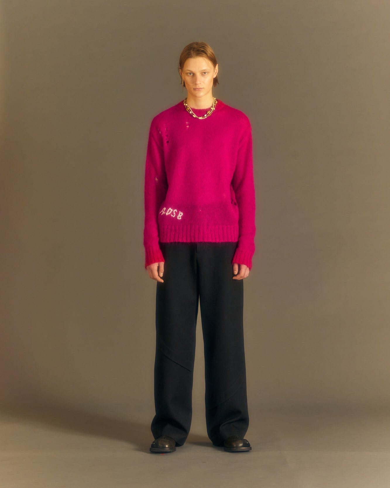 Andersson Bell CAMTTON TWILL WOOL TROUSERS apa677m(BLACK)