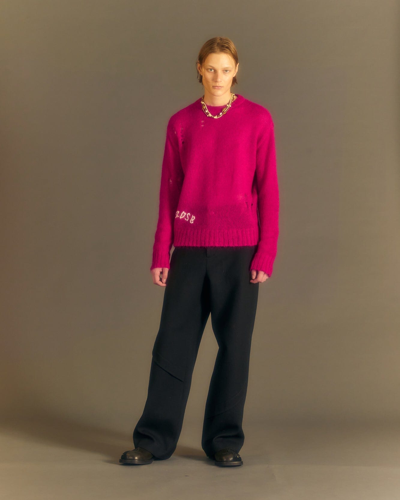 Andersson Bell CAMTTON TWILL WOOL TROUSERS apa677m(BLACK)