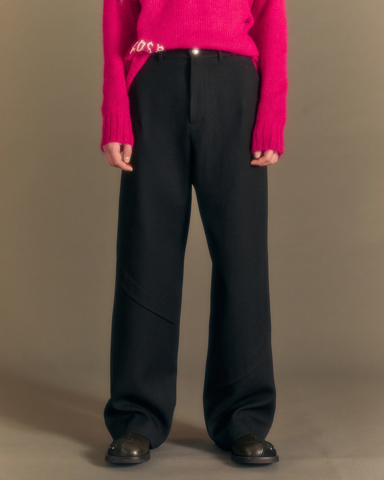 Andersson Bell CAMTTON TWILL WOOL TROUSERS apa677m(BLACK)